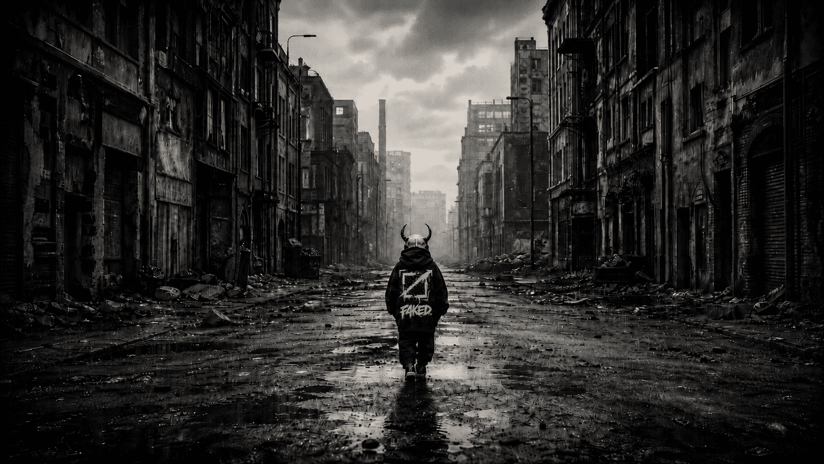 Recovered footage of VOID moving through an abandoned commercial district