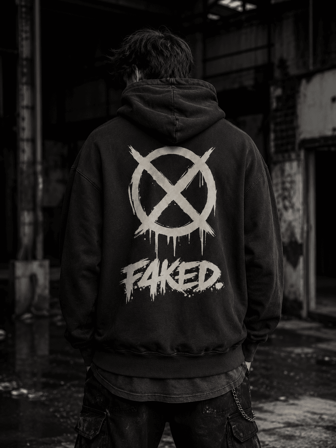 Circle-X hoodie worn